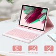 thumbnail image 3 of TFixol Étui Clavier Bluetooth Mince Détachable avec Porte-Stylet pour Samsung Galaxy Tab A9/A9 Plus, Protection à 360°, Support Ajustable, Rose (8,7 Pouces SM-X110/X115), 3 of 6