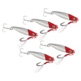 thumbnail image 2 of Jig Fishing Lures, 5Pcs Vib Fishing Lure  For Bank For Lake Red Head Silver Body, 2 of 8