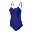 thumbnail image 1 of Women‘s Summer One Piece Tummy Control Swimwear Boyleg Ruched Swimsuit Stripes XL, 1 of 5