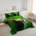 thumbnail image 3 of Erosebridal Ensembles de Literie Grenouille de la Forêt Simple avec Couette, Insert de Couette Faune de la Jungle, Vert, Réversible 2 Pcs, 3 of 7
