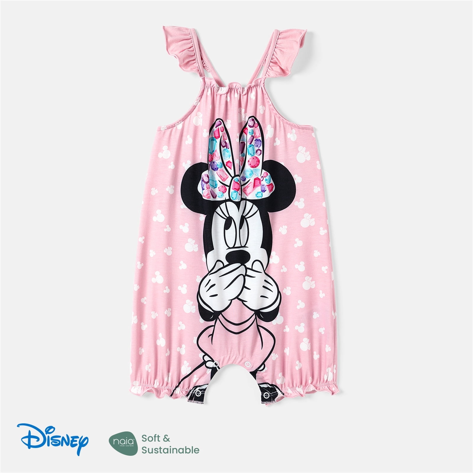 Disney Minnie Mouse Mommy and Me Pink Flutter-sleeve Naia™ Dresses