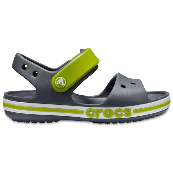 Crocs Unisex-Child Bayaband Sandals, Charcoal, 8 Toddler