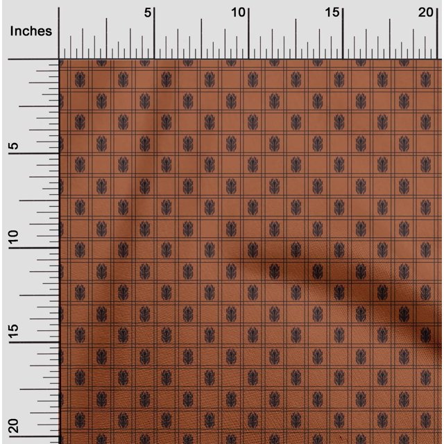 oneOone Tissu en Viscose Chiffon Imprimé Ikat Tourbillon & Carreaux Tissu au Mètre 42 Pouces de Large