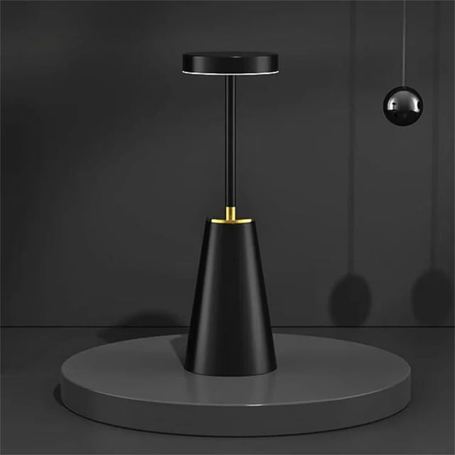 Dvkptbk Night Veilleuse Lampe de Table d'Ambiance Sans Fil USB Rechargeable Salon Chambre Métal LED Lights