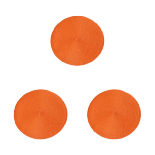 mmirethe Non-skid Table Mat Lightweight And Easy To Care Placemat Sturdy And Durable orange 3Set