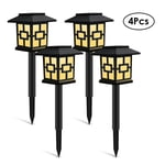 4Pcs Solar Lights Outdoor Landscape Lighting Lawn Lamp Solar Powered Light for Pathway Garden Patio