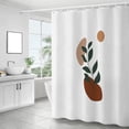 thumbnail image 1 of EGNMCR Style Rétro Abstrait Shower Curtain Boho Arche Soleil Beige Moderne Minimaliste Baignoires Maison Salle de Bain Rideau Ensemble de Décoration avec 12 Crochets, 1 of 7