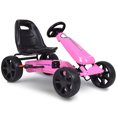 thumbnail image 2 of Costway Go Kart Kids Ride On Car Pedal Powered 4 Wheel Racer Stealth Outdoor Toy Pink, 2 of 10