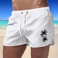 thumbnail image 1 of Stylish Men's Board Shorts for Beach Sports Travel Polyester Coconut Tree Design for Active Leisure Wear, 1 of 3