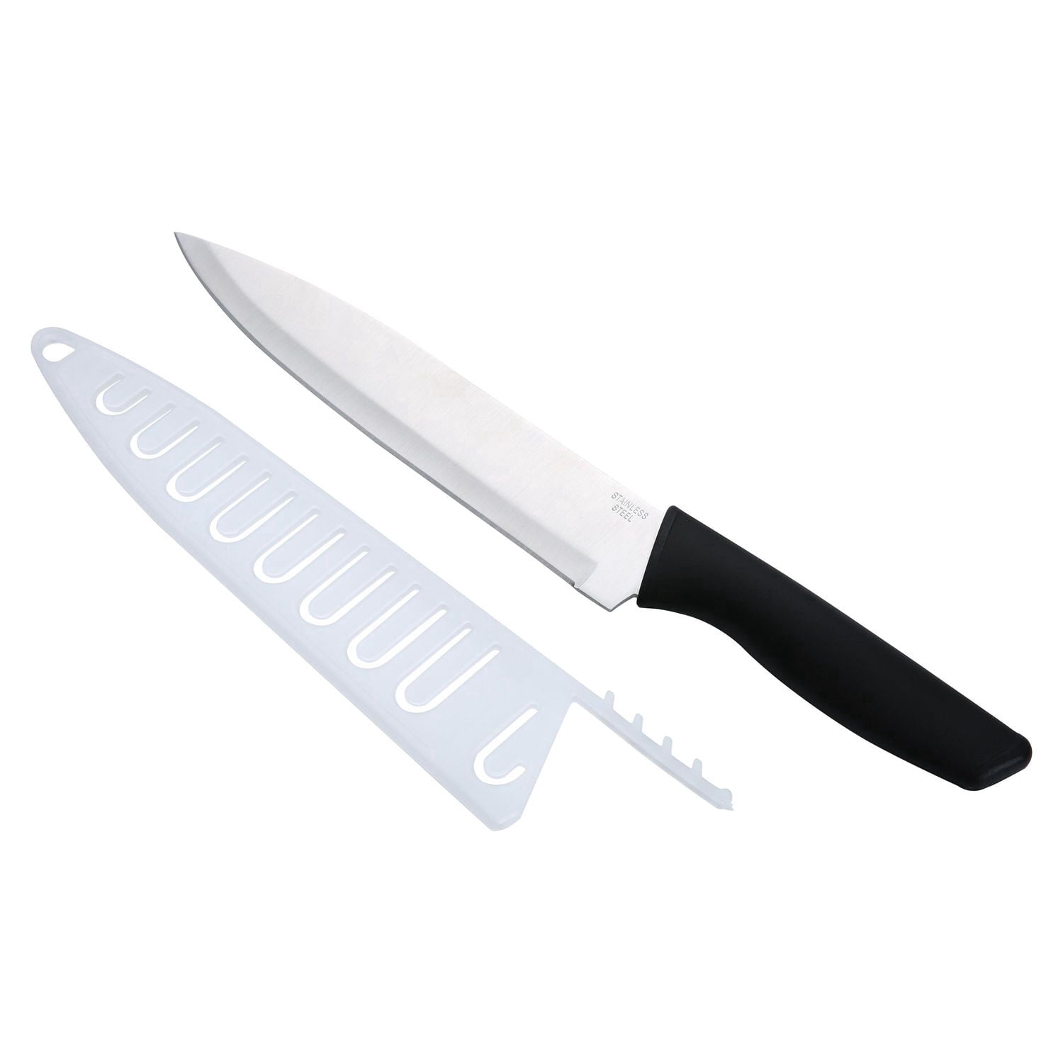 Mainstays 8" Stainless Steel Chef Knife Black Handle