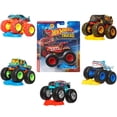 thumbnail image 1 of Hot Wheels Monster Trucks, 1:64 Scale Toy Truck & 1 Crushable Car (Styles & Colors May Vary, Items May Not Be Pictured), 1 of 9