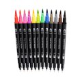 thumbnail image 2 of 12 Colors Dual Tip Brush Pens Art Markers Set Fine & Brush Tip Pen for, 2 of 8