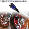 thumbnail image 2 of Unique Bargains 12mm Motorcycle Slider Frame Aluminum Alloy Plastic Wheel Fairing Protection Crash Pad Protector Guard 50mm 117mm with Bolt Blue 1 Set, 2 of 7