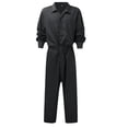 thumbnail image 1 of LOVZFMLL Cargo Pants for Men's Button Overalls Lapel Solid Color Jumpsuit Suit Thin Breathable Suit, 1 of 4