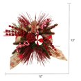 thumbnail image 3 of Gingerbread Man Christmas Floral Bow Decor, 13" Tall, Holiday Time, 3 of 8
