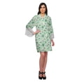 thumbnail image 4 of Moomaya Printed Short Robes For Women Cotton Robes For Women With Lace Trim, 4 of 6