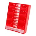 thumbnail image 4 of DOLITY Hardware Parts Organizer Wall Mounted Storage Bins for Bolts Small Items Nails Red, 4 of 9