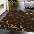 thumbnail image 1 of Ottomanson Ottohome Collection Non-Slip Rubberback Leaves Design Indoor Rug/ Mat, 1 of 7