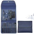 thumbnail image 1 of XYAIYT 16pcs Stainless Steel Nail Clippers Set with Folding Bag Cutter Kit and Scissors Portable Manicure Set for Home and Travel Includes High Grade Leather Case Rustproof, 1 of 4