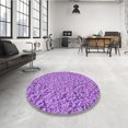 thumbnail image 4 of Ahgly Tapis d'Intérieur Lavable en Machine Carré Violet Transitionnel, 6 Pieds Carré, 4 of 7