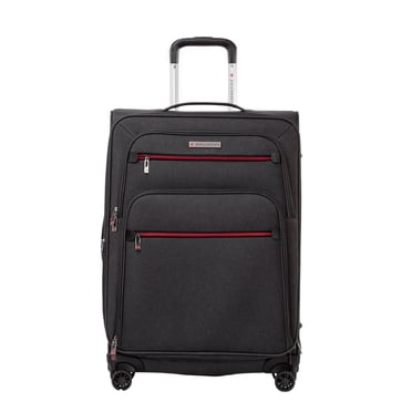 Air Canada Indigo Lite Collection Softside 24-Inch Checked Luggage, Expandable Medium Spinner Suitcase with Rolling Wheels for Travel