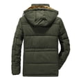 thumbnail image 1 of RKSTN Mens Fleece Jacket Winter Velvet Thickened Plus Size Jacket Solid Color Windproof Warm Cotton Padded Hooded Coat, 1 of 5