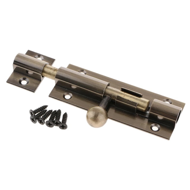 Abbracc Door Lock Latch Door Lock Latch Sliding Latch Lock Latch for Window Door 5inch Bronze