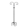 thumbnail image 1 of S SERENABLE Double Shepherds Hook Bird Feeder Pole for Lantern Solar Light Plant Baskets Height 2M, 1 of 9