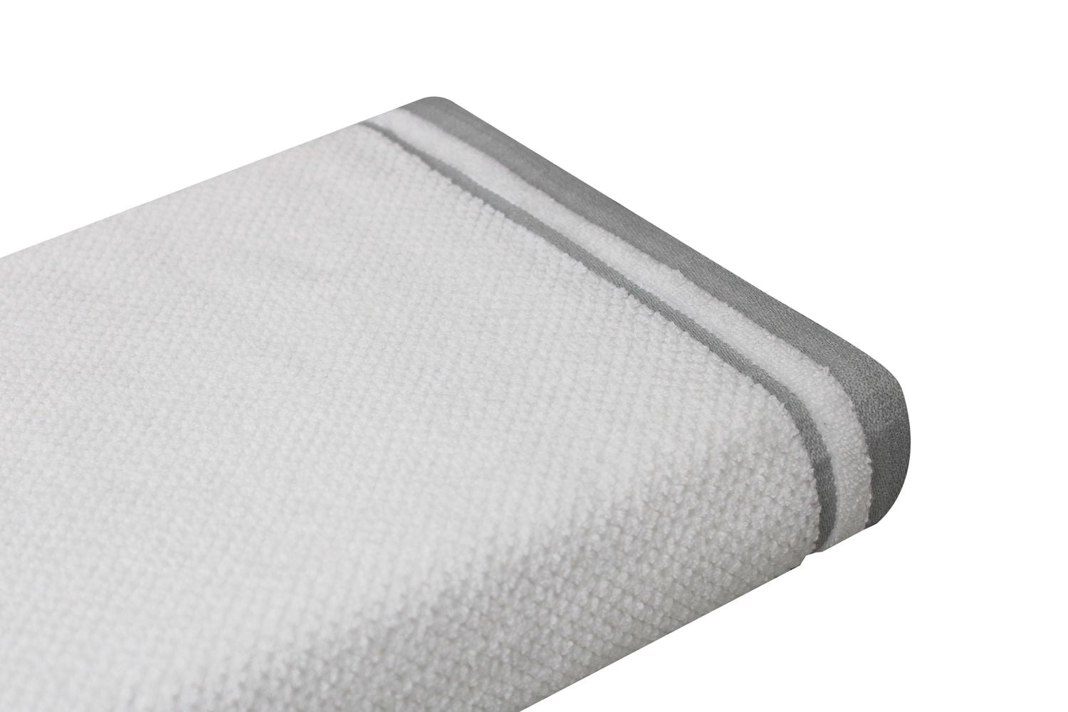 Hometrends Fashion Bath Towel, 30" x 54", Yarn Dyed, 350 GSM, White, 1 Piece