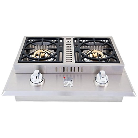 Lion Premium Grills L1707 Propane Gas Double Side Burner, 26-3/4 by 20-1/2-Inch