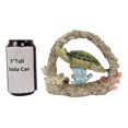 thumbnail image 4 of Larger Nautical Marine Green Sea Turtle Swimming By Coral Reef Decor Statue, 4 of 4