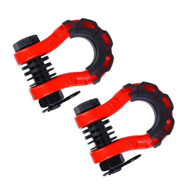 Wweixi 2pack/lot 2Pack 3/4 D Ring Shackles Shackle U-Hook Shackle Easy To Strong Red