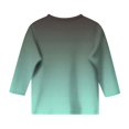 thumbnail image 4 of WEIYLL T-Shirts pour Filles Dégradé Imprimé Polyvalent Col Rond Manches 3/4 Hauts Décontractés pour Enfants de 9-10 Ans, 4 of 4