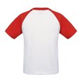 thumbnail image 2 of B&C Childrens Boys Short Sleeve Baseball T-Shirt, 2 of 2