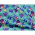 thumbnail image 5 of oneOone Cotton Poplin Fabric Leaves & Floral Block Decor Fabric Printed BTY 42 Inch Wide, 5 of 5