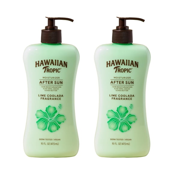 Hawaiian Tropic Lime Coolada After Sun Lotion, 16 fl oz Each, Twin Pack