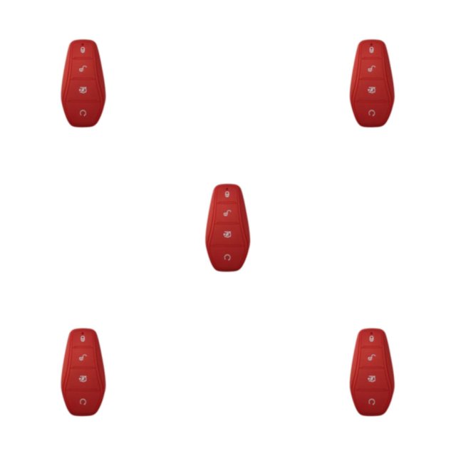 mmirethe Silicone Car Cover Glow In Dark For 360° Protection Dustproof Silica Gel Case Atto Key Byd Red 9 x 5cm 5Set