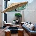 thumbnail image 4 of Costway Parasol Mural 8 Pi Télescopique Pliant Inclinable Pare-Soleil Beige, 4 of 10
