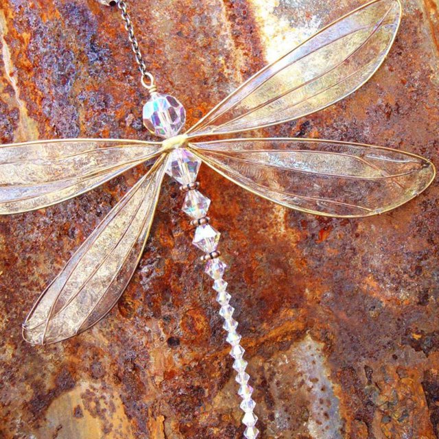 Dragonfly Charmful Rainbow Maker Crystal Maker Ball Prism Ornament Garden Window Window Balcony Hanging Decor