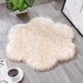 thumbnail image 2 of fheaev Wool Imitation Sheepskin Rugs Faux Non Slip Bedroom Carpet Mats, 2 of 2