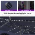 thumbnail image 4 of PURPLE LEAF 15ft Double-Side Patio Umbrella with Base and Solar Lights Outdoor Market Table Umbrella with Crank Handle Rectangle Umbrella for Backyard Garden Pool Deck, Navy blue, 4 of 9