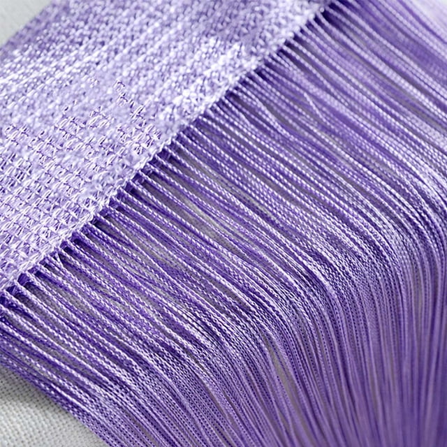 Discount Violete String Curtains Patio Net Fringe for Door Fly Screen Divider Cut To Size
