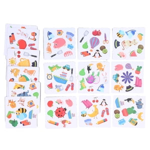 Flip Card Game, papier Apprentissage précoce Carte mémoire Matching Card Jeux pour jouer quotidiennement pour les enfants