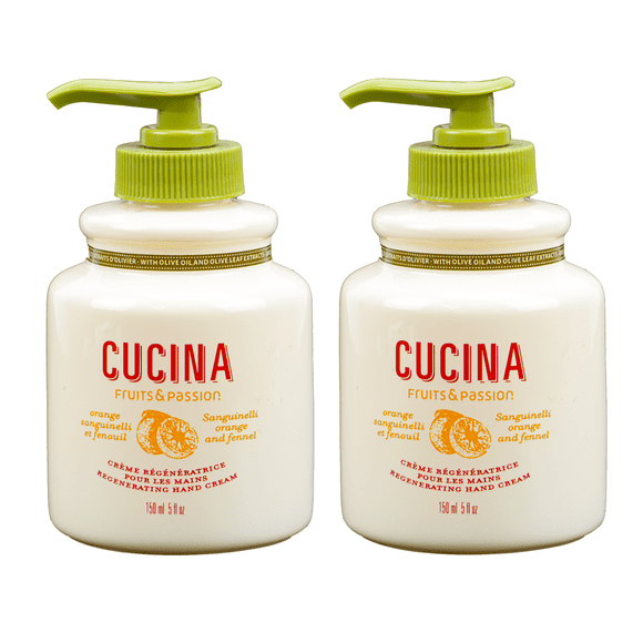 Fruits & Passion Cucina Crème Régénérante pour les Mains 5 Onces - Lot de 2