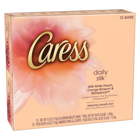 Caress Beauty Bar Daily Silk 4 oz 12 Bar (Pack of 2)