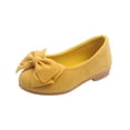 thumbnail image 1 of Zwiiyzr Chaussures Habillées pour Filles Ballerines à Enfiler Chaussures Plates pour Enfants Nœud Papillon à Enfiler Chaussures de Princesse pour Tout-Petits Enfants Jaune, 1 of 4