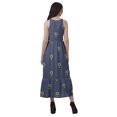 thumbnail image 4 of Moomaya Robe Imprimée Femme Fête Mariage Tenue de Fête Col Licou Robe Maxi en Rayonne, 4 of 4