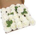 thumbnail image 5 of CAROOTU 25pcs Flower Foam Rose Roses Flower Heads with Stem for DIY Wedding Bouquets, 5 of 5