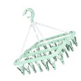 thumbnail image 1 of 32 Clip Folding Hanger Laundry Clip Rack Laundry Hanger With Clips Clothes Drying Hanger With Clips Drying Rack 32 Clip Folding Hanger 360 Degree Rotation Household Laundry Clip, 1 of 5