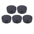 thumbnail image 2 of Transemion 5pcs Empty Aluminum Jars Cosmetic Screw Balm Lip Lid Cans Containers Black 250ml 1Set, 2 of 6